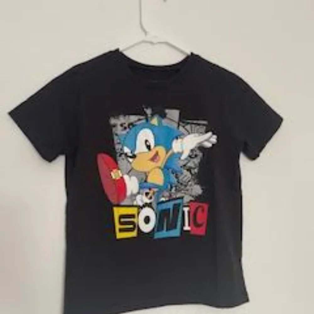 SEGA Sonic the Hedgehog 2-Piece Outfit Set – Size 7/8 – Black & Gray